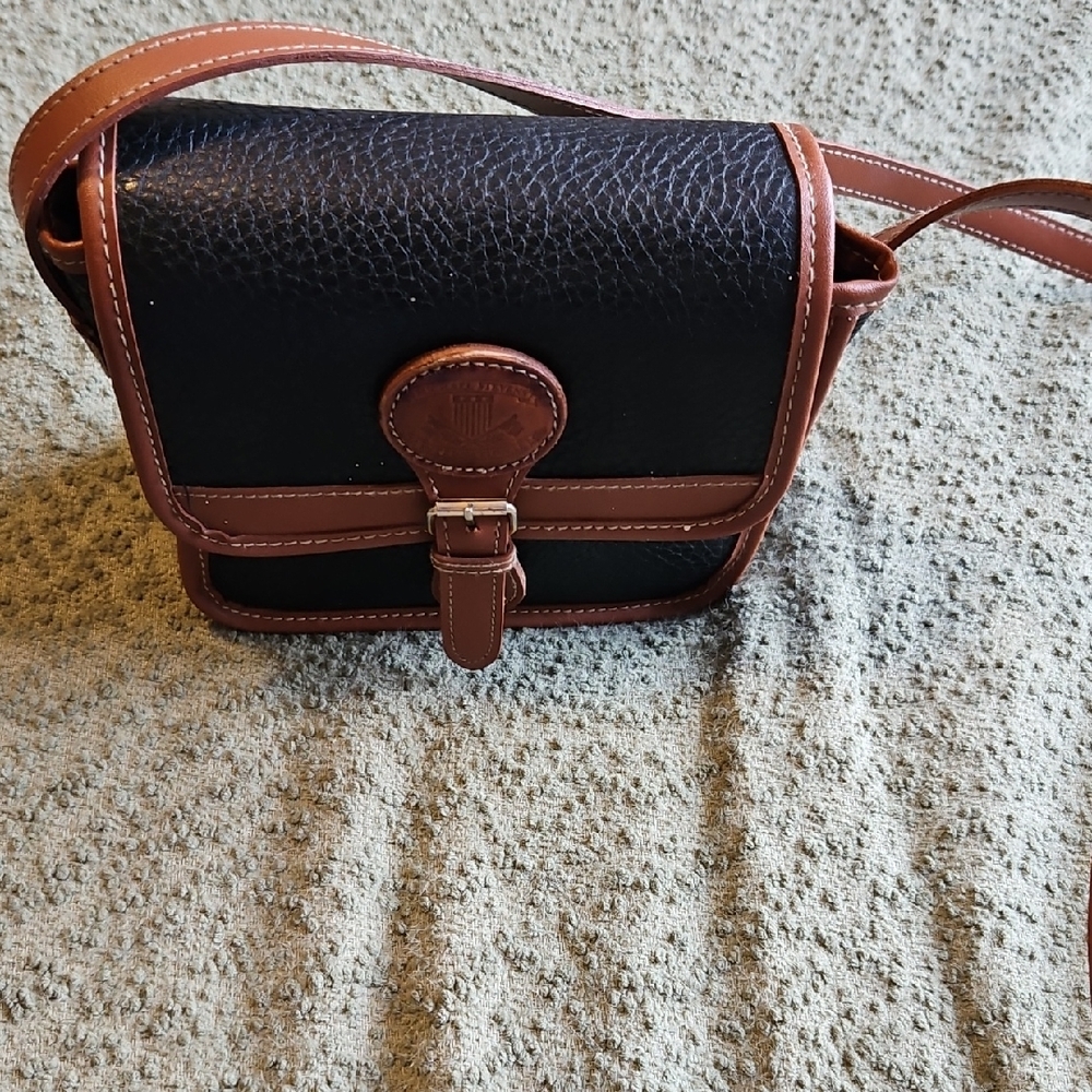 Elegant Black and Brown Crossbody Bag